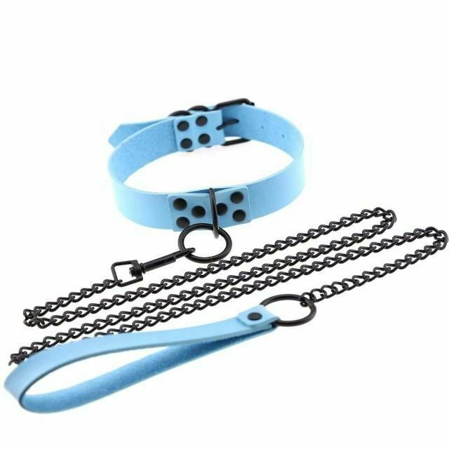 House Of Dasein Rivet Slave Collar With Leash Bdsm Bondage Pet Play Owned Submissive