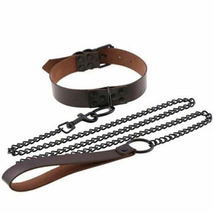 House Of Dasein Rivet Slave Collar With Leash Bdsm Bondage Pet Play Owned Submissive