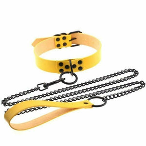 House Of Dasein Rivet Slave Collar With Leash Bdsm Bondage Pet Play Owned Submissive