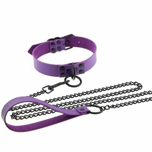 House Of Dasein Rivet Slave Collar With Leash Bdsm Bondage Pet Play Owned Submissive