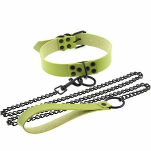 House Of Dasein Rivet Slave Collar With Leash Bdsm Bondage Pet Play Owned Submissive