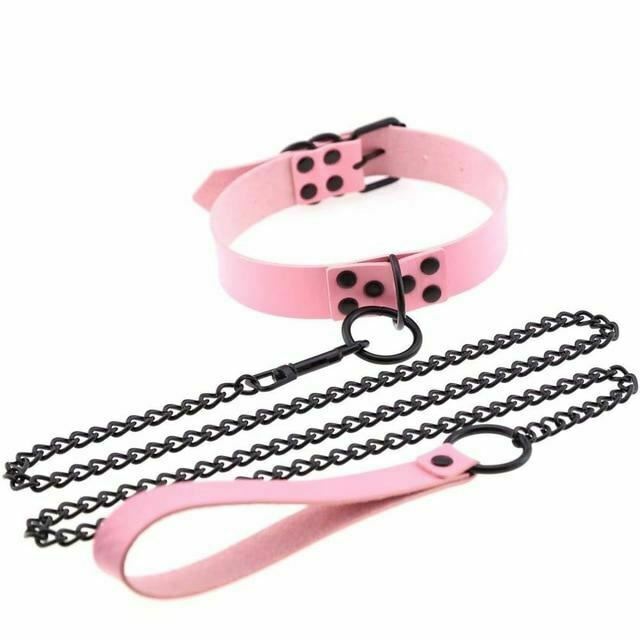 House Of Dasein Rivet Slave Collar With Leash Bdsm Bondage Pet Play Owned Submissive