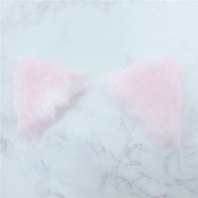 Lolita Cosplay Faux Fur Ears Hairclips Anime Neko Costume Clip Ddlg