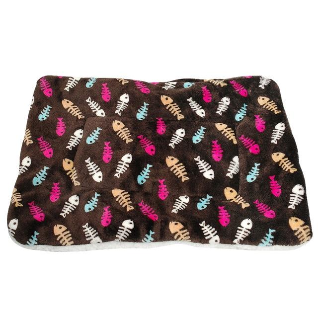 Soft Warm Dog Bed Pet Cushion Fleece Mat