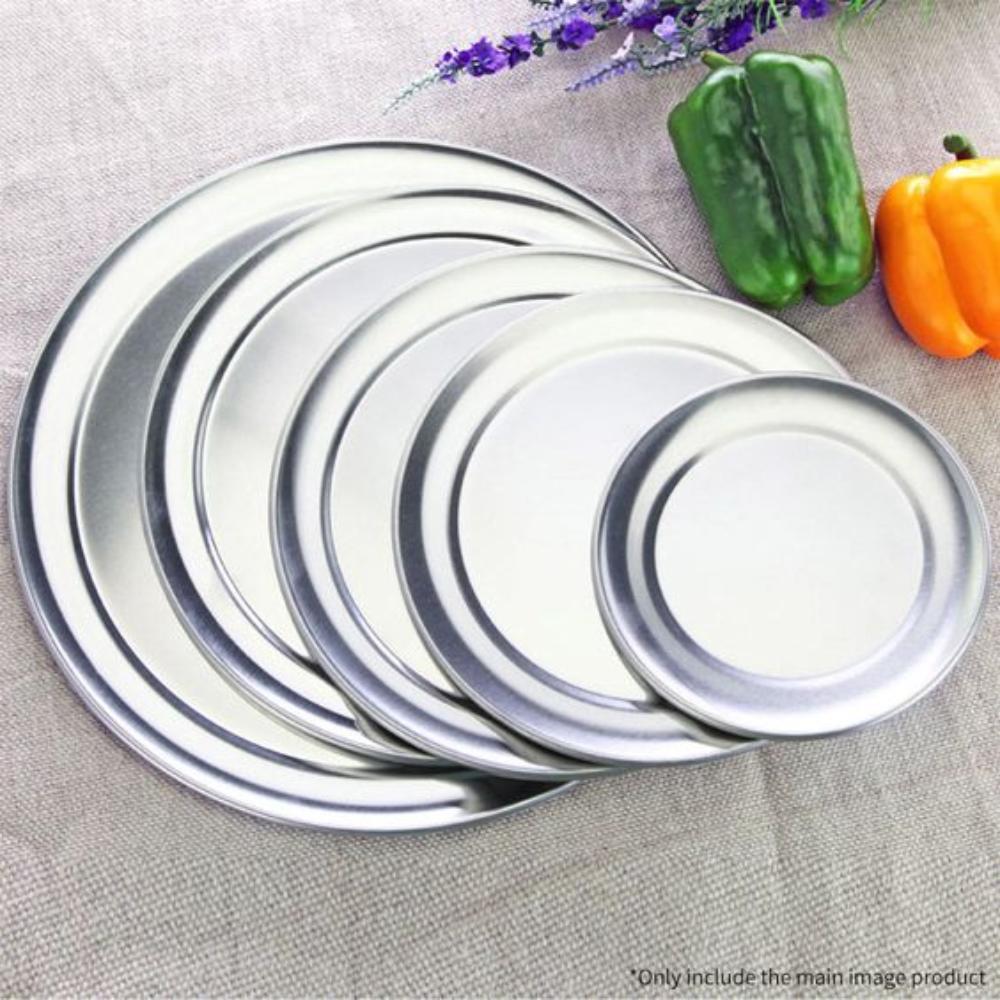 9 Inches Pizza Tray Aluminum Round Rimmed Non Stick Baking Pan For Kitchen