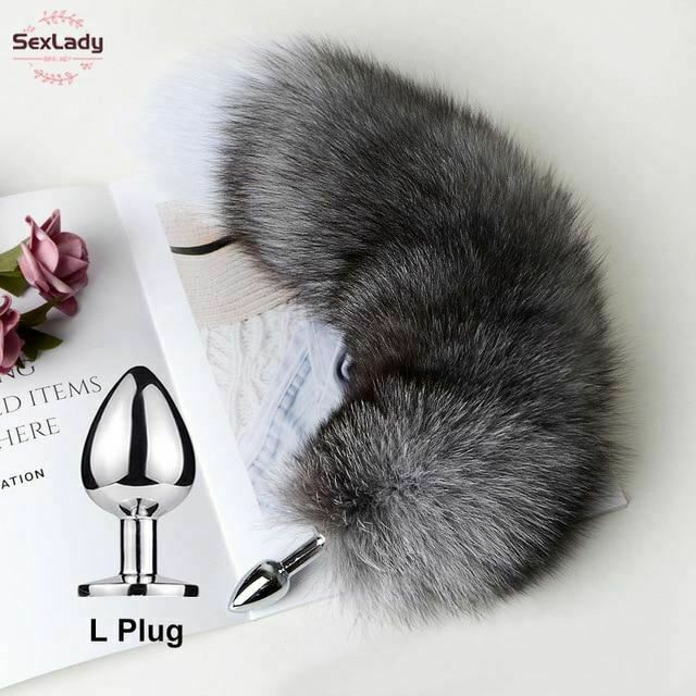 Fluffy Soft Faux Fur Puppy Kitten Fox Tail Anal Bdsm Cosplay Butt Plug