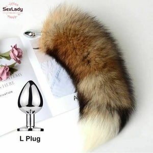 Fluffy Soft Faux Fur Puppy Kitten Fox Tail Anal Bdsm Cosplay Butt Plug