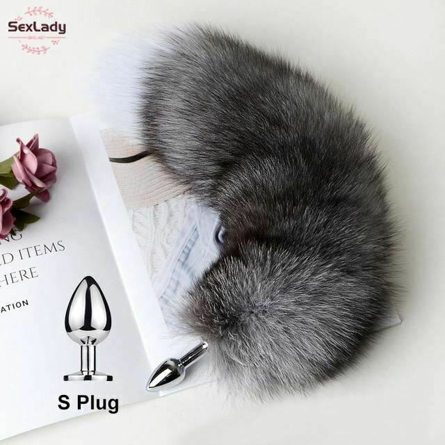 Fluffy Soft Faux Fur Puppy Kitten Fox Tail Anal Bdsm Cosplay Butt Plug