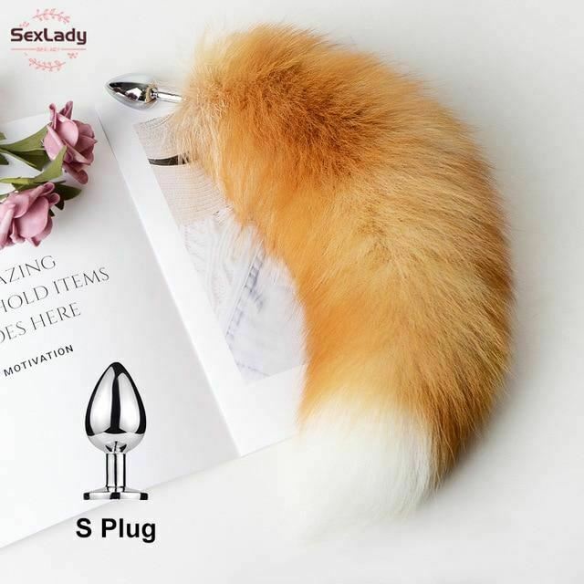 Fluffy Soft Faux Fur Puppy Kitten Fox Tail Anal Bdsm Cosplay Butt Plug