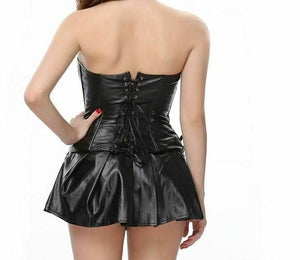 House Of Dasein Black Corset Mini Skirt Erotic Clubwear Dungeon Kink