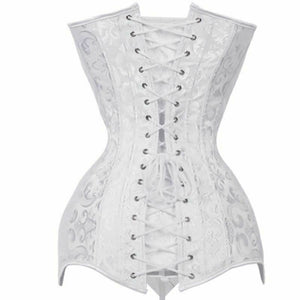 House Of Dasein Over Bust Hourglass Body Shaper Corset Black White Long Torso Bdsm Kink Fetish