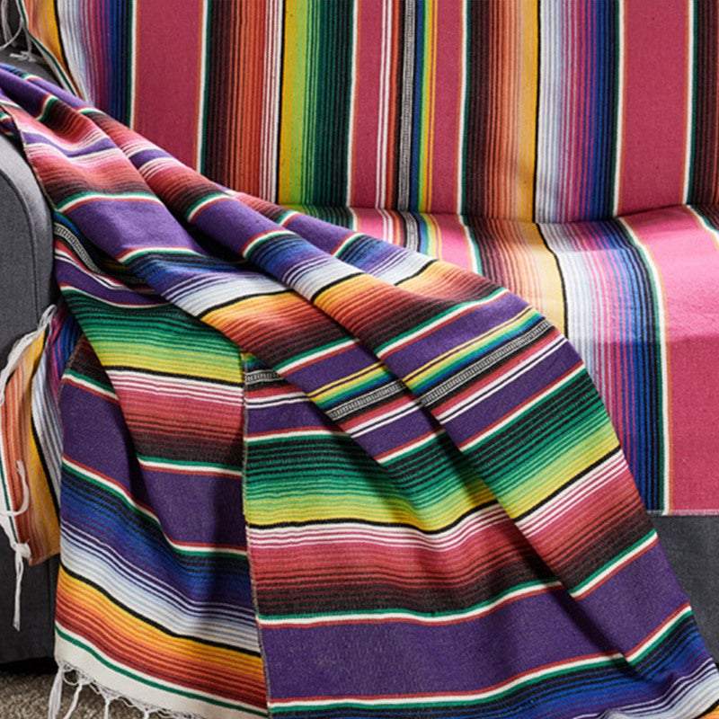 Tablecloths Vibrant Mexican Style Tassel Runner Towel