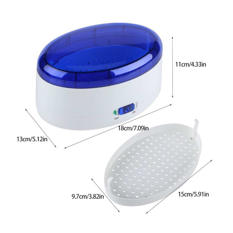 Veile Studios 350 400Ml Digital Ultrasonic Cleaner Sonic Jewelry Watches Glasses Cleaning Machine