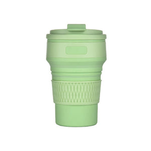 350Ml Creative Folding Telescopic Water Cup Silicone Collapsible Coffee Mug Blue