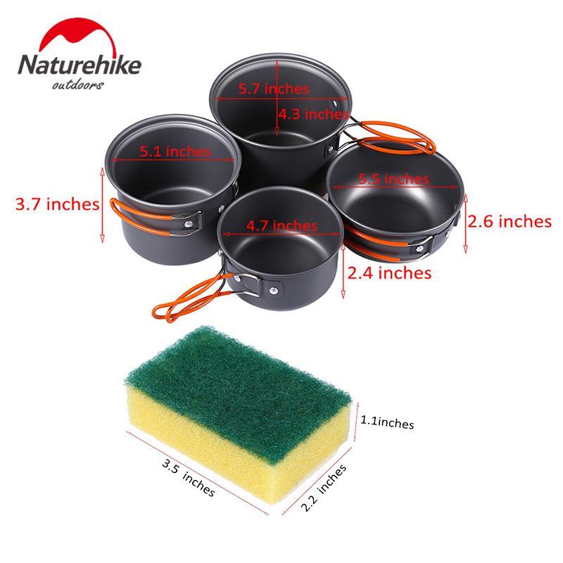 Naturehike Outdoor Cookware Camping Non Stick Pots And Pans