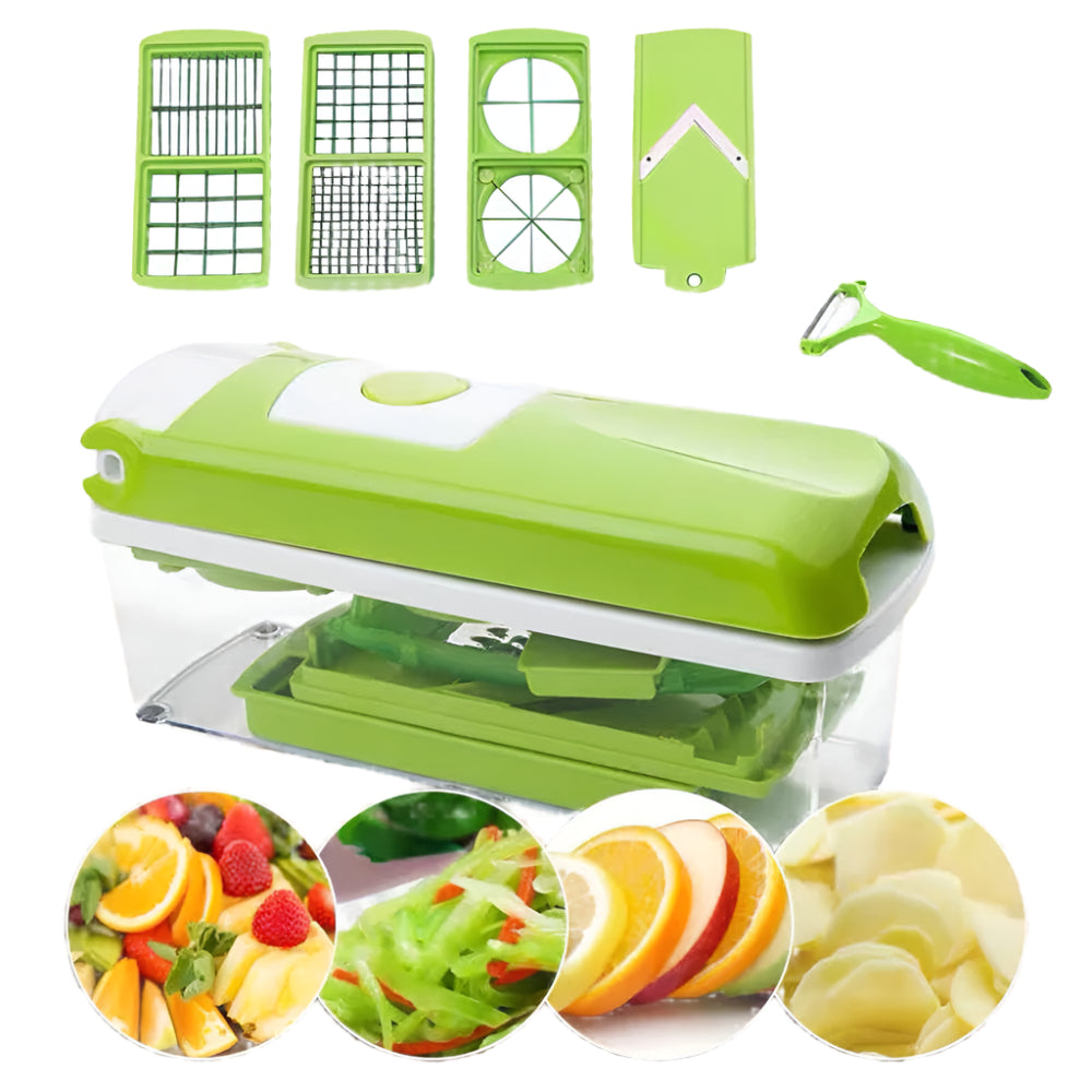 12 Pieces Multifunctional Vegetable Chopper Handle Food Grate Slicer Dicer Kitchen Gadgets