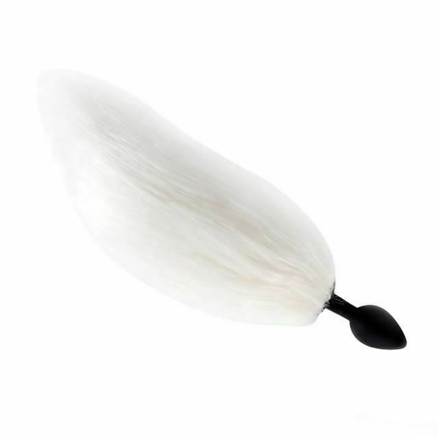 Glowing Fur Fox Anal Tail Butt Plug Cosplay Bdsm Pet Play Fetish