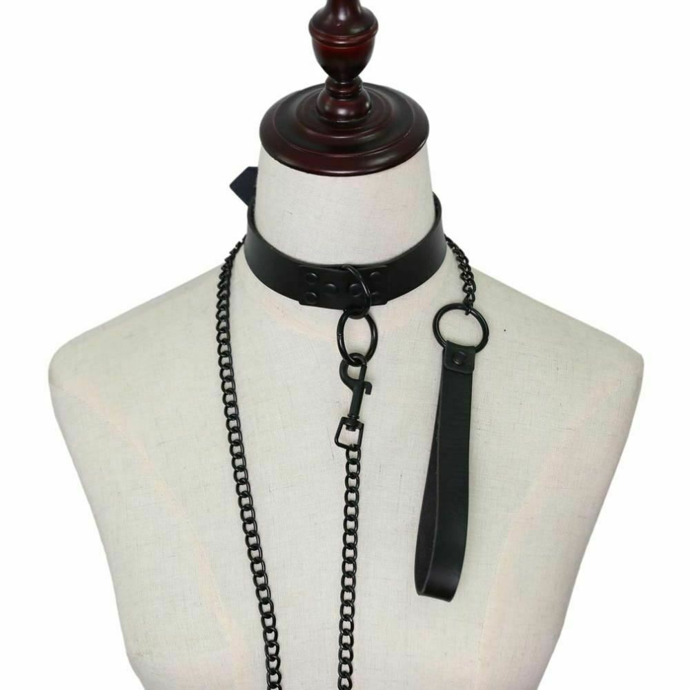 House Of Dasein Rivet Slave Collar With Leash Bdsm Bondage Pet Play Owned Submissive