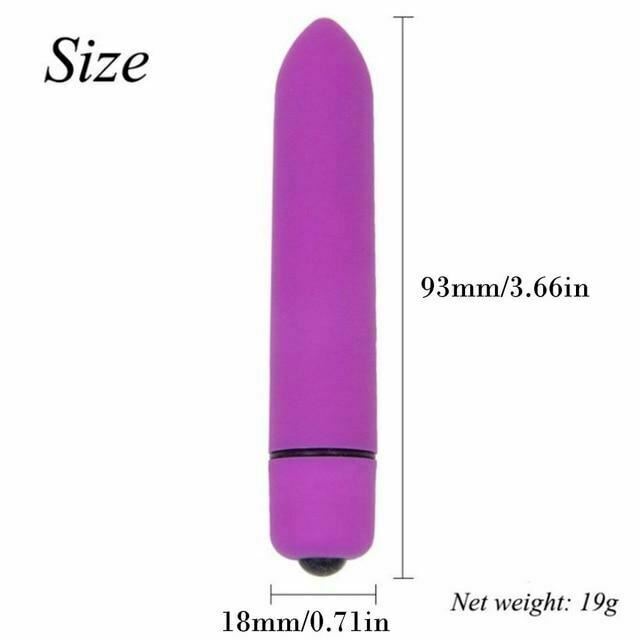 12 Colours Mini Bullet Vibrator 10 Speeds Discreet Vibrations