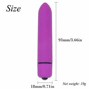 12 Colours Mini Bullet Vibrator 10 Speeds Discreet Vibrations