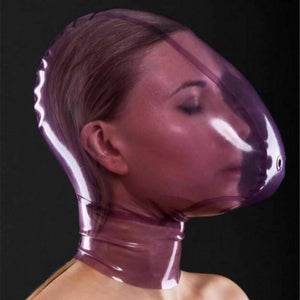 Latex Breath Play Hood Bondage Mask Sensory Deprivation