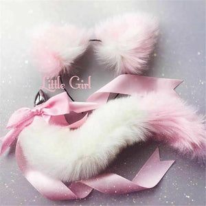 Neko Cat Ears Headband With Fox Or Kitten Tail Metal Butt Plug Bdsm Cosplay