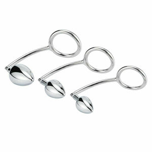 House Of Dasein Stainless Steel Anal With Cock Metal Butt Plug Penis Ring