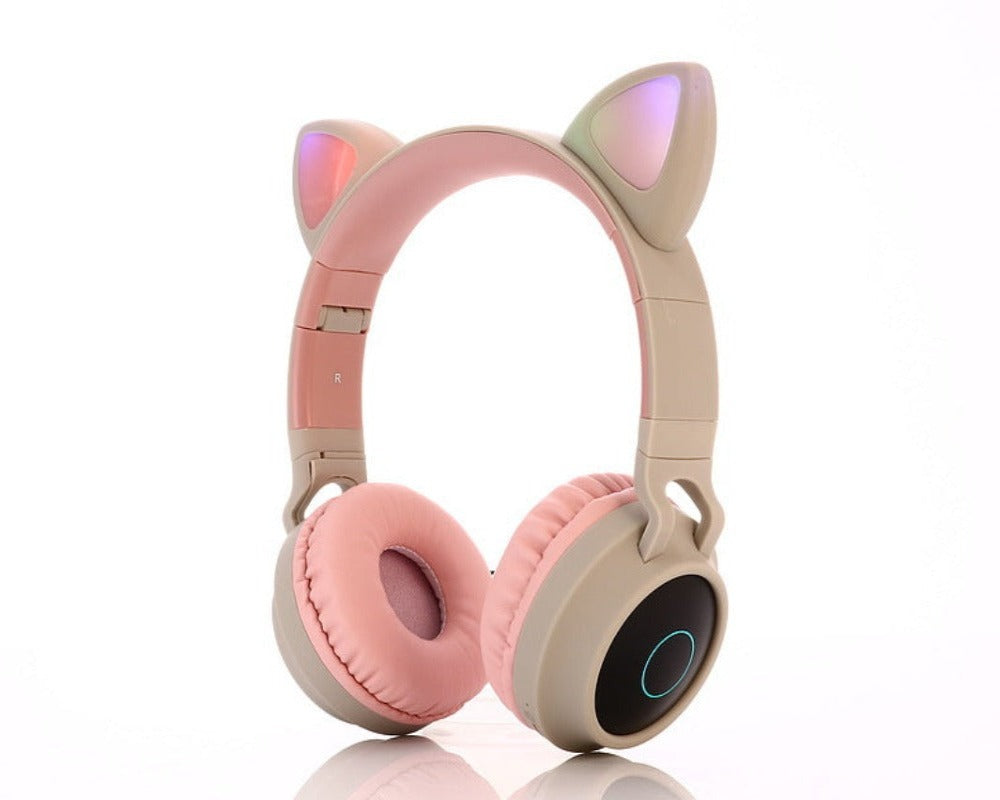 Cute Led Wireless Bluetooth 5.0 Headphones Kids Headset