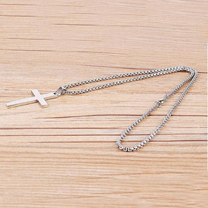 Veile Studios Classic Cross Necklace Men's Pendant Fashion Stainless Steel Jewelry Accessories