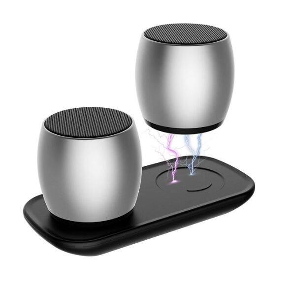 Mini Bluetooth Dual Speakers With Charging Base