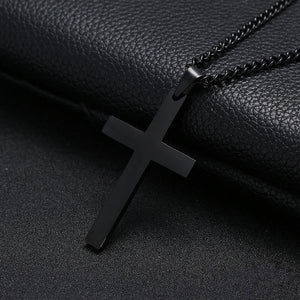 Veile Studios Classic Cross Necklace Men's Pendant Fashion Stainless Steel Jewelry Accessories