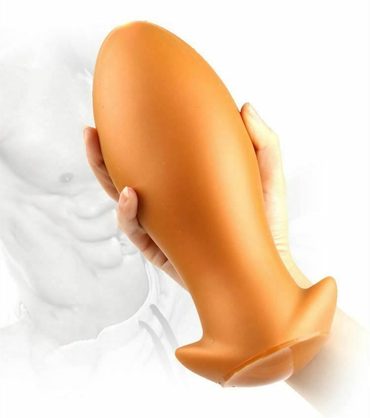 Silicone Big Butt Plug Gold Or Black Anal Sex Toys