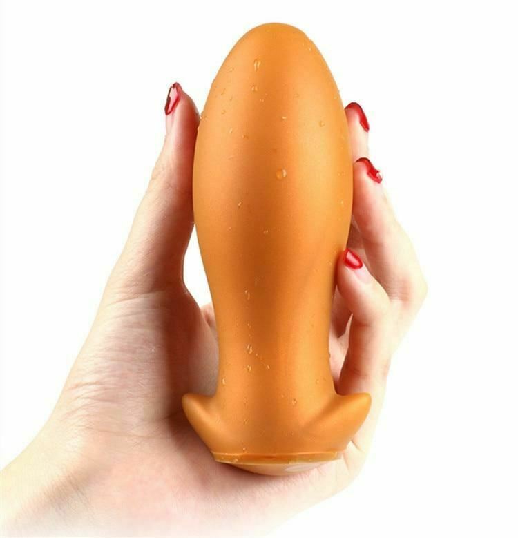 Silicone Big Butt Plug Gold Or Black Anal Sex Toys