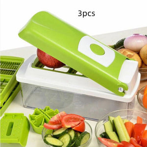 12 Pieces Multifunctional Vegetable Chopper Handle Food Grate Slicer Dicer Kitchen Gadgets