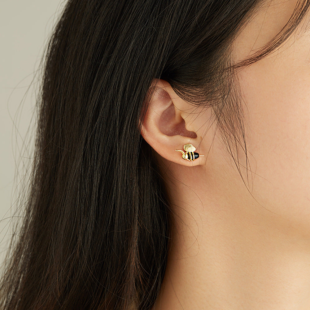 Veile Studios Honey Drop Asymmetric Sterling Silver Earrings Fashionable Commuter Style
