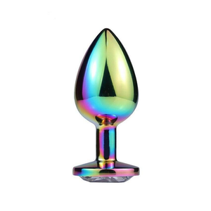 House Of Dasein 3 Sizes Stainless Steel Rainbow Anal Sex Toys Jewel Metal Butt Plug
