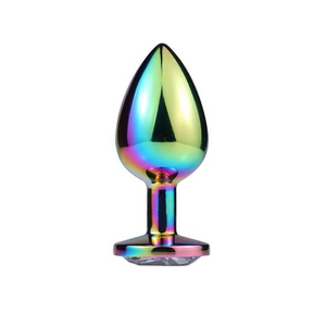 House Of Dasein 3 Sizes Stainless Steel Rainbow Anal Sex Toys Jewel Metal Butt Plug