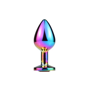 House Of Dasein 3 Sizes Stainless Steel Rainbow Anal Sex Toys Jewel Metal Butt Plug