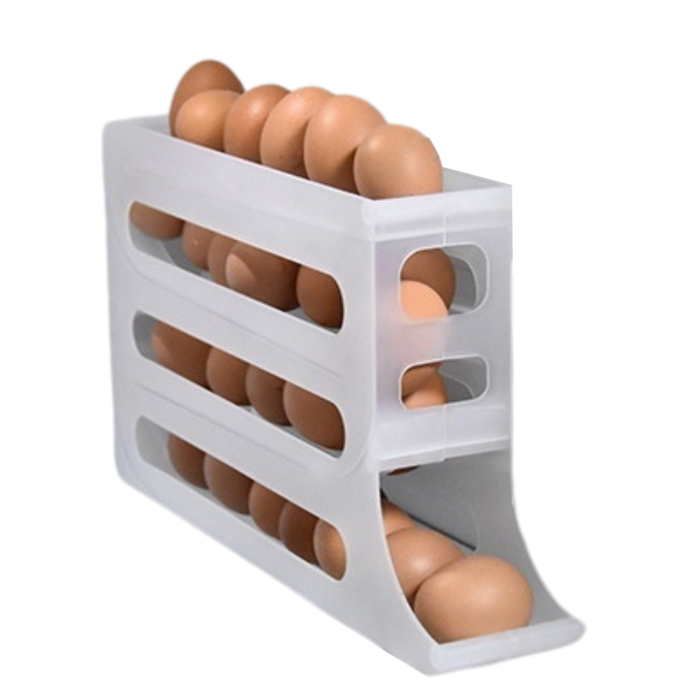 Refrigerator 4 Layer Automatic Egg Roller Sliding Tray Large Capacity Holder