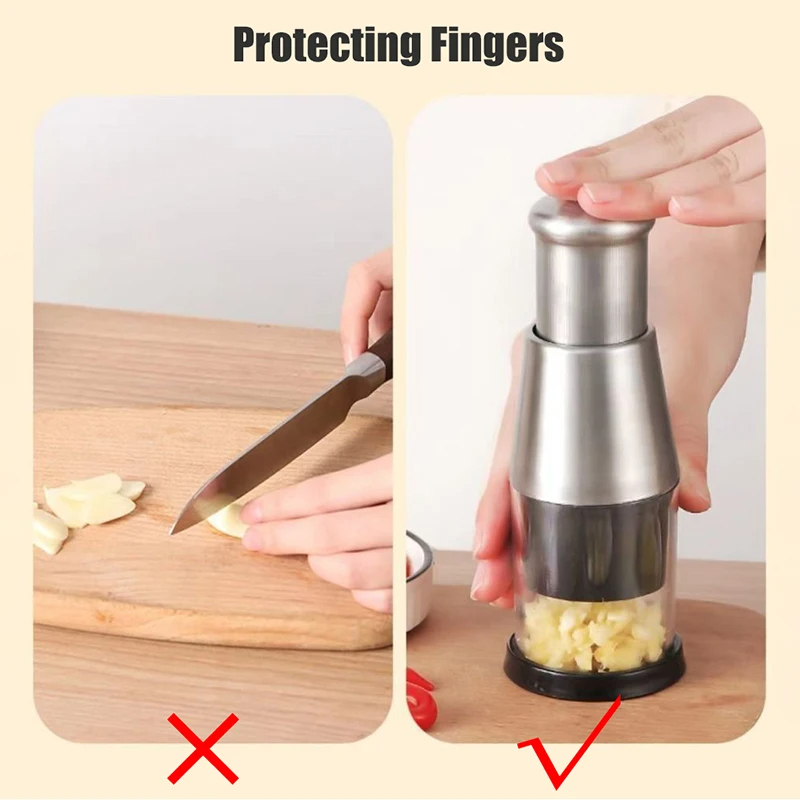 Garlic Crusher Onion Chopper Multipeler Vegetables Manual Press Machine Squeezer Kitchen Gadget