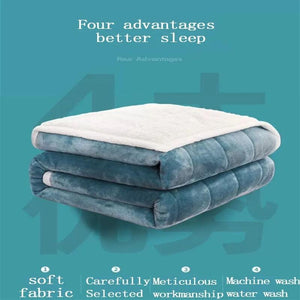 Light Grey Fleece Blanket Autumn Winter Warm 3 Layers Flannel 150X200cm