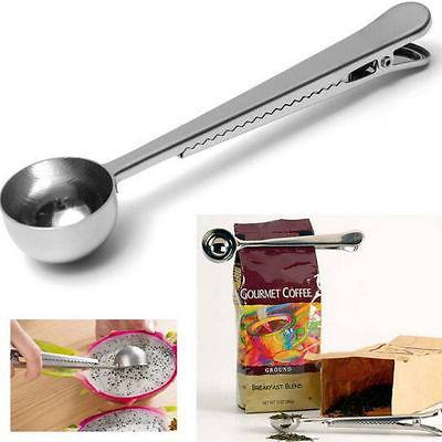 Multi Purpose Stainless Steel Coffee Scoop With Clip