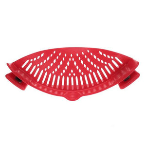 Silicone Saucepan Strainer Clip Liquid Draining Kitchen Utensil