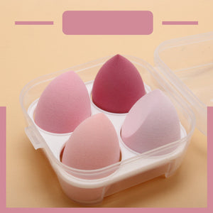 4Pcs Colourful Makeup Sponges Wet And Dry Up Tools