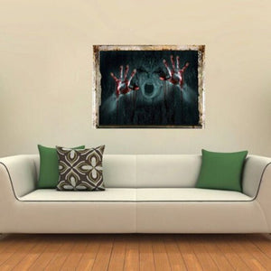 3D Creative Halloween Horror Wall Sticker Black