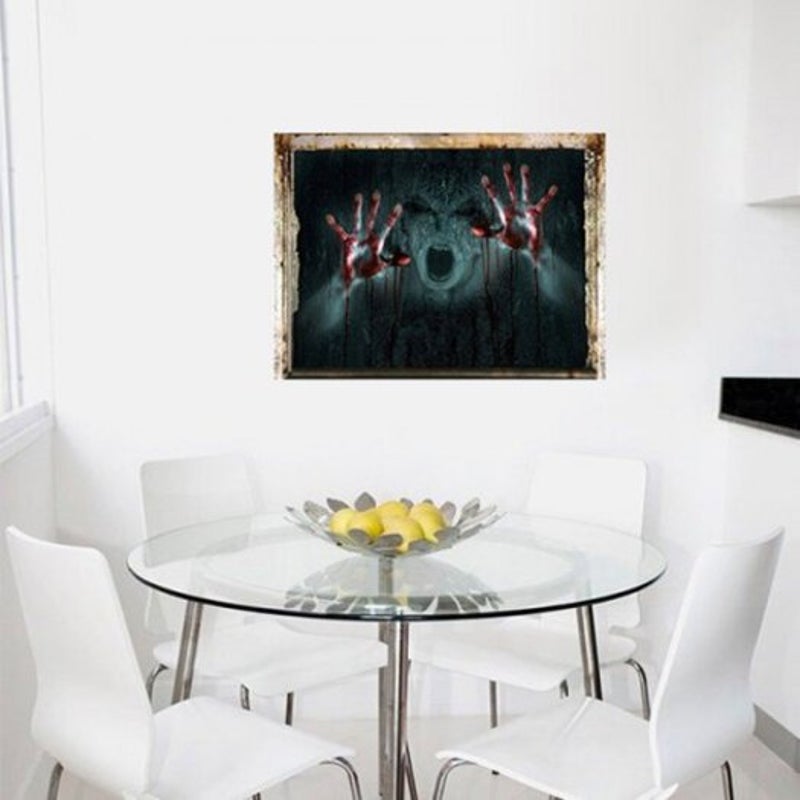 3D Creative Halloween Horror Wall Sticker Black