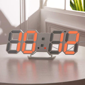 Clocks 3D Digital Alarm Wall Mounted Led Time With Automatically Adjustable Brightness Levels Electronic Snooze Function