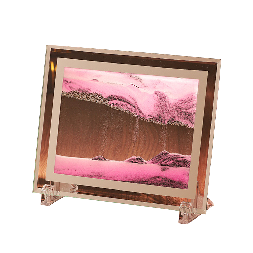 3D Moving Sand Photo Frame Glass Landscape Desktop Dcor