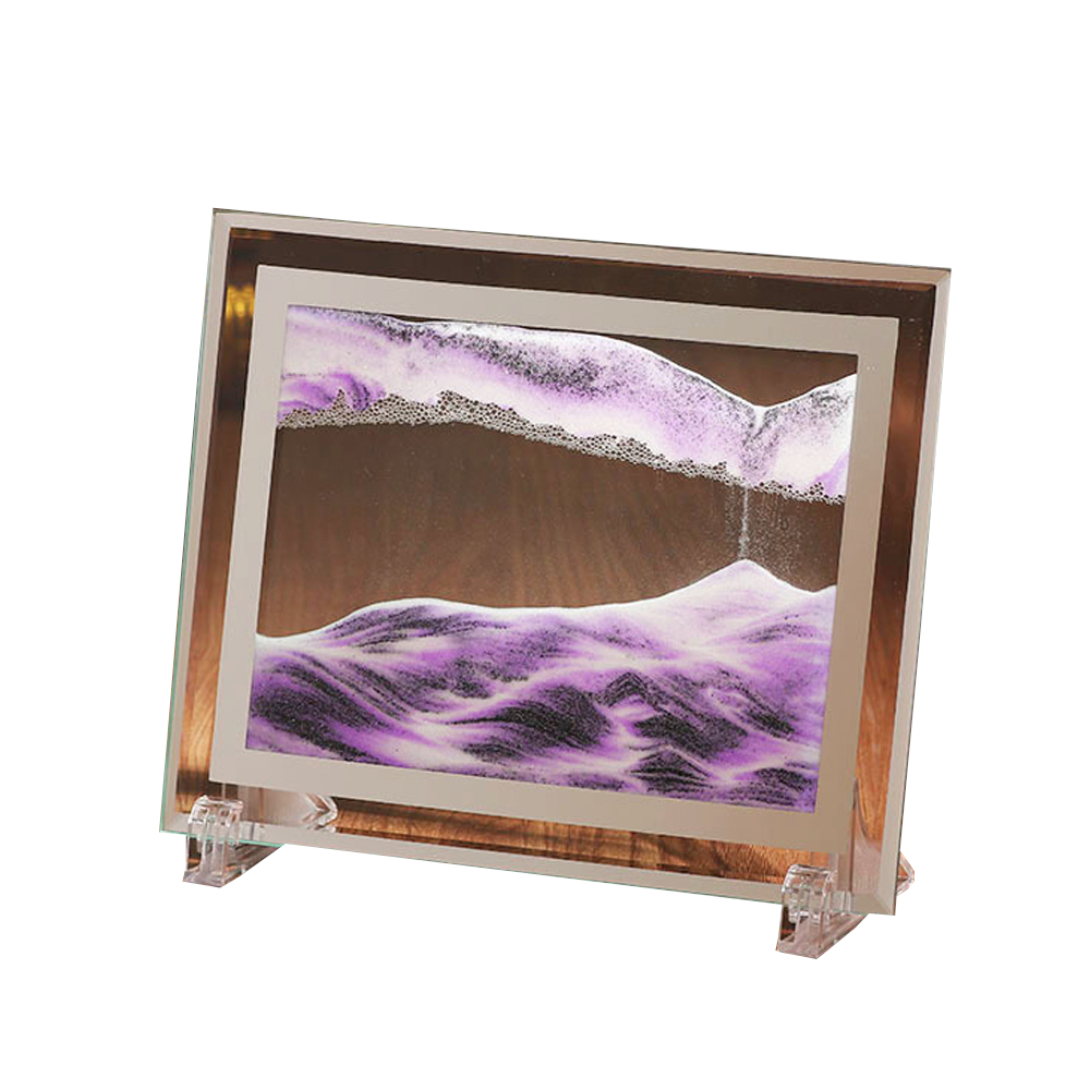 3D Moving Sand Photo Frame Glass Landscape Desktop Dcor