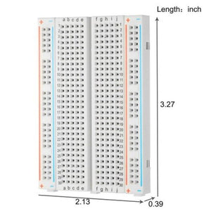 3Pcs 400 Tie Points Breadboard Power Rails For Arduino Jumper Wire White